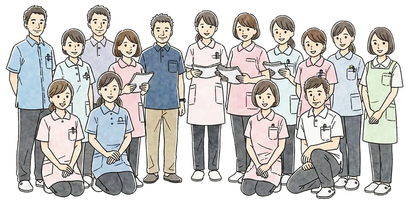 合同会社369スタッフの集合イラストイメージ
